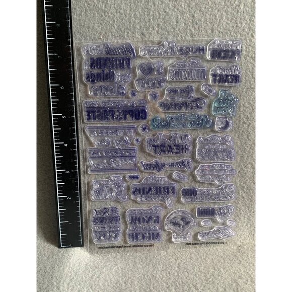 Hot Off The Press Inc. Clear Acrylic Stamps Set - Friends Forever Sentiments - Picture 3 of 5
